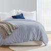 A1HC 100% Organic Cotton Duvet Cover, 300 Thread Count GOTS Certified, Fair Trade Certified, Oeko-TEX Certified, Soft & Silky Sateen Weave (Queen, Light Blue) view 4
