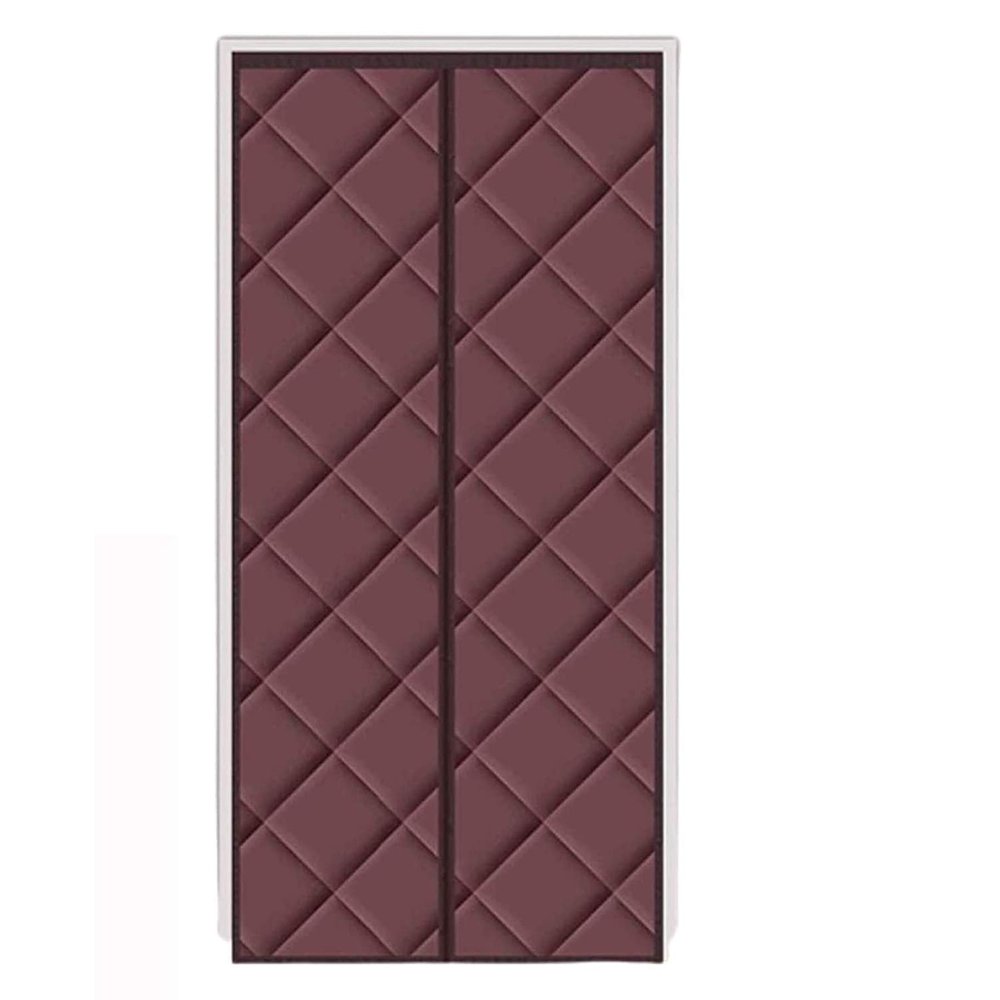 BWBG Magnetic Door Curtain Privacy,28x80inch Magnetic Screen Door with Thermal Cold Protection Easy Install Oxford Cloth Thicken Cotton Door Cover for Air Conditioner Heater Room/Kitchen,Oxford