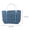Basket Woven Tote Bag with Handle Large Capacity Shopping Tote Reusable Grocery Shopping Bag for Home, Travel and Shopping view 3