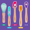 CHEFCLUB KIDS Children's Kitchen Utensils, Silicone, Multicoloured, Small view 3