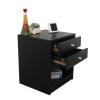 Basic Houseware Bedside Table End Table with 2 Drawers Industrial Nightstand Sofa Side/Coffee Table for Living Room view 1