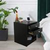 Basic Houseware Bedside Table End Table with 2 Drawers Industrial Nightstand Sofa Side/Coffee Table for Living Room view 2