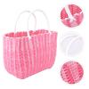 Cabilock Market Basket Woven Straw Basket African Straw Beach Bag Reusable Grocery Shopping Bag Tote Big Capacity Travel Tote Purse view 3