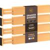 4-Pack Bamboo Drawer Dividers - 2.6 Inches High, Adjustable 12 to 17 Inches Expandable Drawer Organizer Dresser Separator for Clothes, Utensils, Bedroom, Bathroom, Kitchen, Office Storage Organization view 1