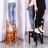 Folding Step Ladder Chair, Wooden Foldable Ladder Stool Bookshelf Multifunction Stepladder Stairway Chair for Kitchen/Office/Library - 200kg Capacity view 4