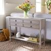 Safavieh Home Collection Haines Greige 4-Drawer Bottom Shelf Console Table view 2
