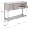 Safavieh Home Collection Haines Greige 4-Drawer Bottom Shelf Console Table view 3