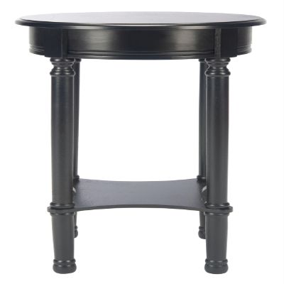 Safavieh Home Collection Tinsley Black Bottom Shelf Round Accent Table ACC5717B, 15.8" W x 15.8" L x 26" H