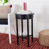 Safavieh Home Collection Tinsley Black Bottom Shelf Round Accent Table ACC5717B, 15.8" W x 15.8" L x 26" H view 2