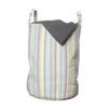 Ambesonne Pastel Laundry Bag, Vertically Striped Pattern Different Colored Straight Lines Classical Old Fashioned, Hamper Basket with Handles Drawstring Closure for Laundromats, 13" x 19", Yellow view 1