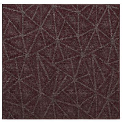 Furnish my Place Modern Indoor/Outdoor Commercial Burgundy Rug, Modern Area Rug, Home Decor Mat, Commercial Rug for Living Room, Bedroom, Event, Made in USA - 6' x 6' Square