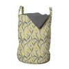 Ambesonne Yellow and Green Laundry Bag, Chamomile with Retro Design Inspirations Botanical Arrangement, Hamper Basket with Handles Drawstring Closure for Laundromats, 13" x 19", Green Yellow view 1