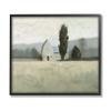 Stupell Industries Farmside Landscape White Barn Green Meadow view 1
