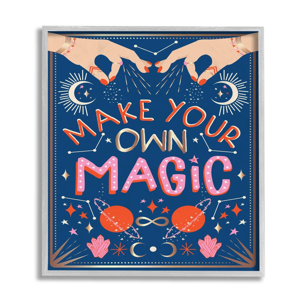 Stupell Industries Make Your Magic Phrase Fashion Hands and Constellations