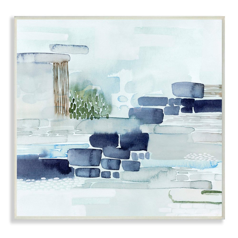 Stupell Industries Modern Abstract Coastal Landscape Organic Blocks