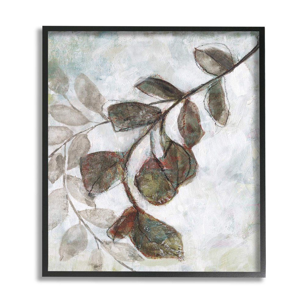 Stupell Industries Fall Season Tree Branches Soft Sketch Leaves