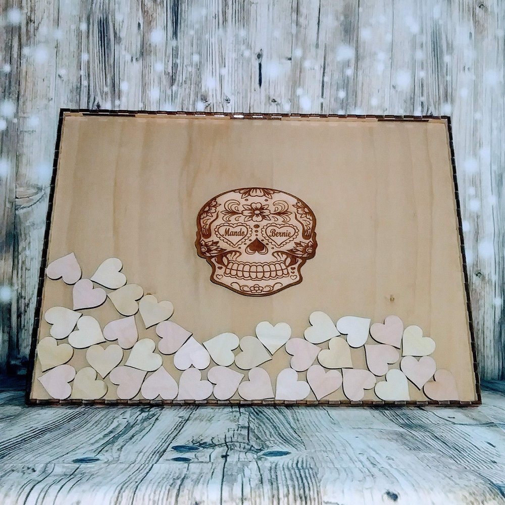 Personalized Wedding Guest Book Alternative - Wooden Picture Frame Decorations Drop Top Frame Sign Book Wedding Gift Bridal Shower Guestbook Anniversary Sweet 16