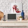 Stupell Industries Red Fashion Heels with Cosmetic Accessories, Design by Ziwei Li Canvas Wall Art, 30 x 30 view 2