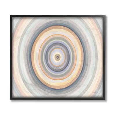 Stupell Industries Cool Tone Circular Rings Abstract Layered Shapes