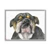 Stupell Industries Chubby Bulldog Portrait Old Dog Charm Black Brown view 1