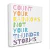 Stupell Industries Count Thunder Storms Phrase Rainbow Text, Design by Wild Apple Portfolio Canvas Wall Art, 16 x 20, White view 1