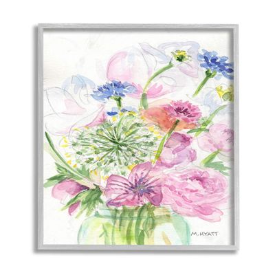 Stupell Industries Assorted Spring Floral Bouquet in Canning Jar