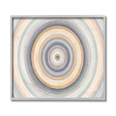 Stupell Industries Cool Tone Circular Rings Abstract Layered Shapes