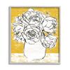 Stupell Industries Peony Sketch Bouquet Contrasted Distressed Yellow view 1