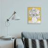 Stupell Industries Peony Sketch Bouquet Contrasted Distressed Yellow view 2
