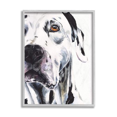 Stupell Industries Dalmatian Pet Dog Portrait Bold Spotted Dog