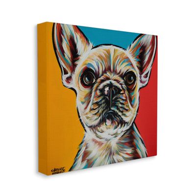 Stupell Industries Chroma Style Dog Small Puppy Red Yellow Blue Pop