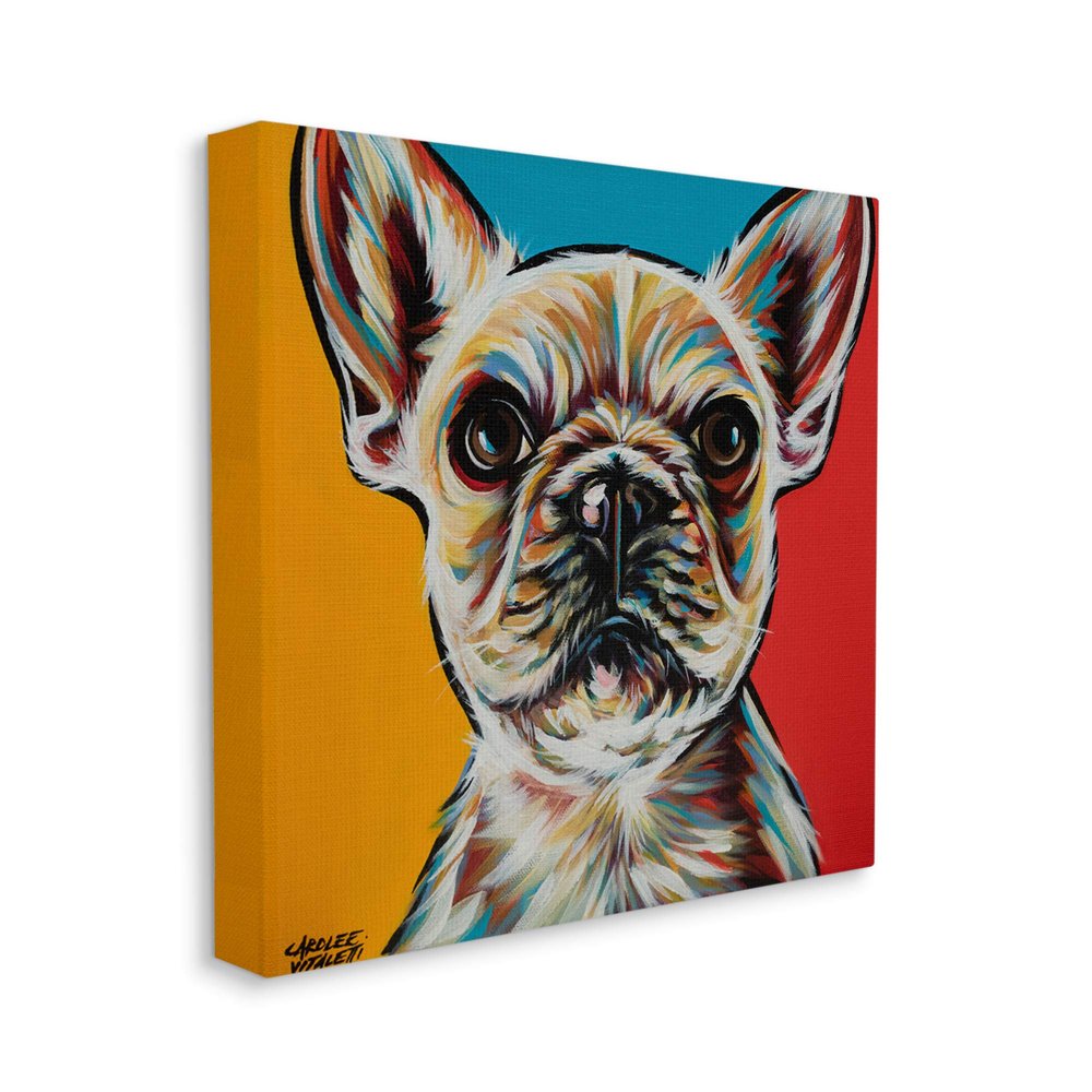 Stupell Industries Chroma Style Dog Small Puppy Red Yellow Blue Pop