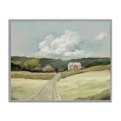 Stupell Industries 'Road Leading Home Countryside ', Framed Giclee Art, Gray, 14 x 11 Inches, Easy to Hang and Sturdy, Made in USA, by Ziwei Li