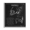 Stupell Industries Football Helmet Sports Chart Retro Figure view 1