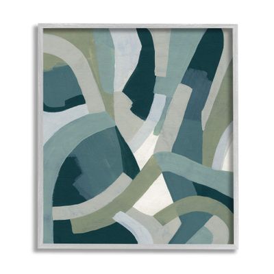 Layered Curved Shapes Abstract Green Limestone