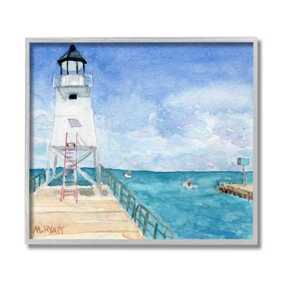 Stupell Industries Boardwalk Leading to Lighthouse Seaside Landscape