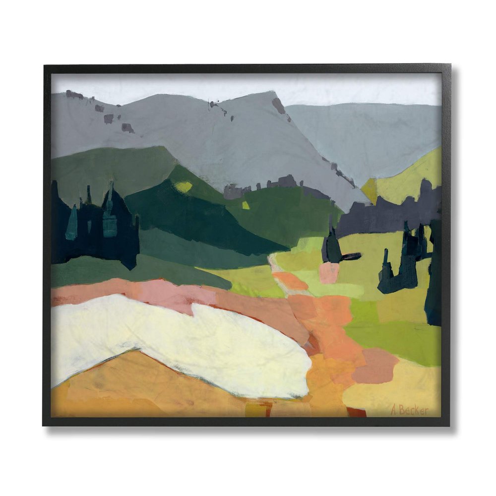 Stupell Industries Winter Thawed Abstract Snow Mountain Landscape