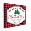 Stupell Industries Farm Fresh Christmas Tree Sign Red Buffalo Plaid, AE Design Canvas Wall Art, 30 x 40 (ad-166_cn_30x40) view 1