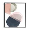 Stupell Industries Asymmetrical Capsule Abstraction Blue Green Pink, Design by June Erica Vess Black Framed Wall Art, 11 x 14, White view 1