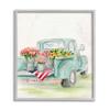 Stupell Industries Vintage Blue Pick-Up Truck Floral Farm Bouquets view 1