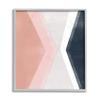 Stupell Industries Asymmetrical Angles Mirrored Pink Blue Shape Abstraction, Design by June Erica Vess Grey Framed Wall Art, 16 x 20 view 1