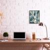 Stupell Industries Layered Curved Shapes Abstract Green Limestone, Design by June Erica Vess Black Framed Wall Art, 16 x 20 view 2
