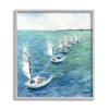 Stupell Industries Sail Boats Floating in a Row Coastal Landscape view 1