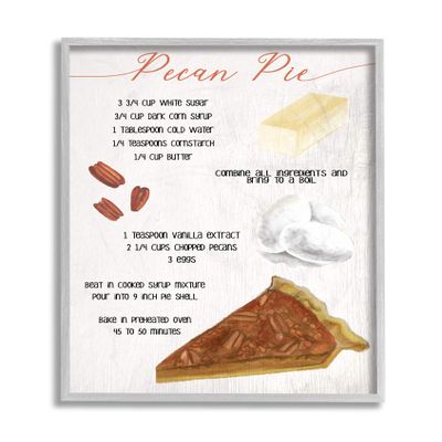 Stupell Industries Autumn Pecan Pie Farmhouse Dessert Recipe