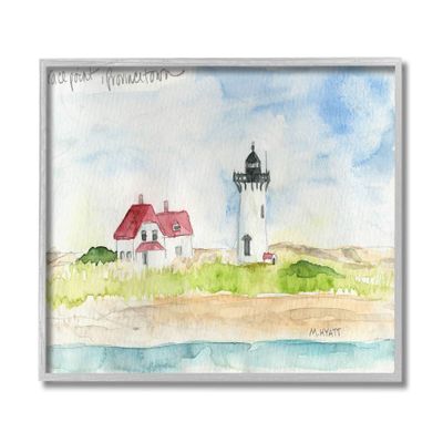 Stupell Industries Race Point Lighthouse Coastal Water Landscape