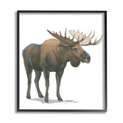 Stupell Industries Minimal Northern Moose Wild Woodland Animal