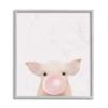 Stupell Industries Baby Farm Piglet with Pink Bubble Gum view 1