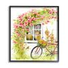 Stupell Industries Pink Bicycle with Charming Cat Cottage view 1