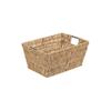 Simplify 3 Piece Set Woven Rattan Tote Baskets | Multi-Size | Handles | Storage & Organization | Toys | Bathroom Accessories | Home | Office | Dorm | Playroom | Closet | White view 2