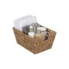 Simplify 3 Piece Set Woven Rattan Tote Baskets | Multi-Size | Handles | Storage & Organization | Toys | Bathroom Accessories | Home | Office | Dorm | Playroom | Closet | White view 3